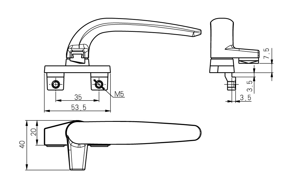 ZY12A施壓執手,七字執手